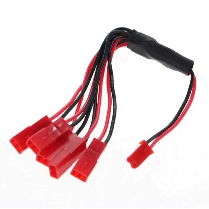 JST Connector Paralel Cable Charger 1 to 5 Battery Lipo RC Quadcopter