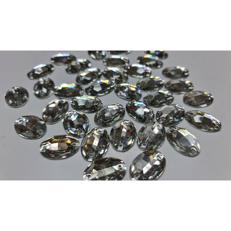 RESIN/BERLIAN KW1 MIRIP SWAROVSKI OVALE  LANCIP perBUTIR