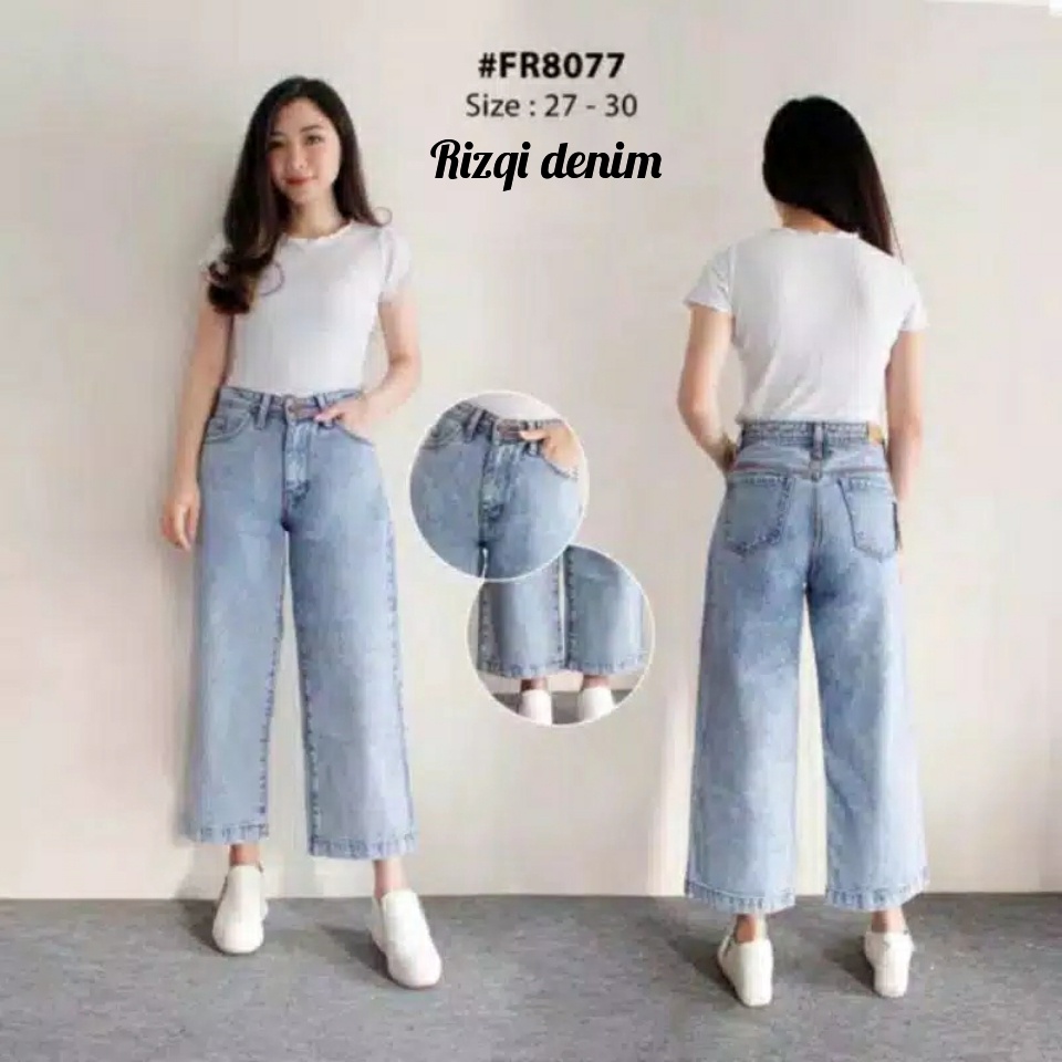 BESTT SELLER!!! Kulot Jeans /kulot jeans snow blue /Kulot jeans snow black / 27 30 /CELANA JEANS WANITA CELANA KULOT BOYFRIEND JINS WANITA SNOW BLACK/SNOW BLUE KEKINIAN//KULOT JEANS ACID SNOW DENIM HITS Celana kulot jeans Boyfriend//kulot jeans wanita/B