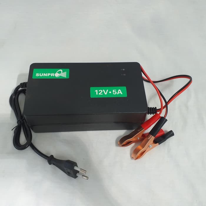 SUNPRO Battery Charger 5A DC12v/Alat cas aki mobil Motor