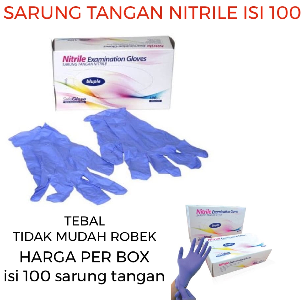 Sarung Tangan Nitrile Non Powder isi 100 pcs / Handscoon Nitril Onemed