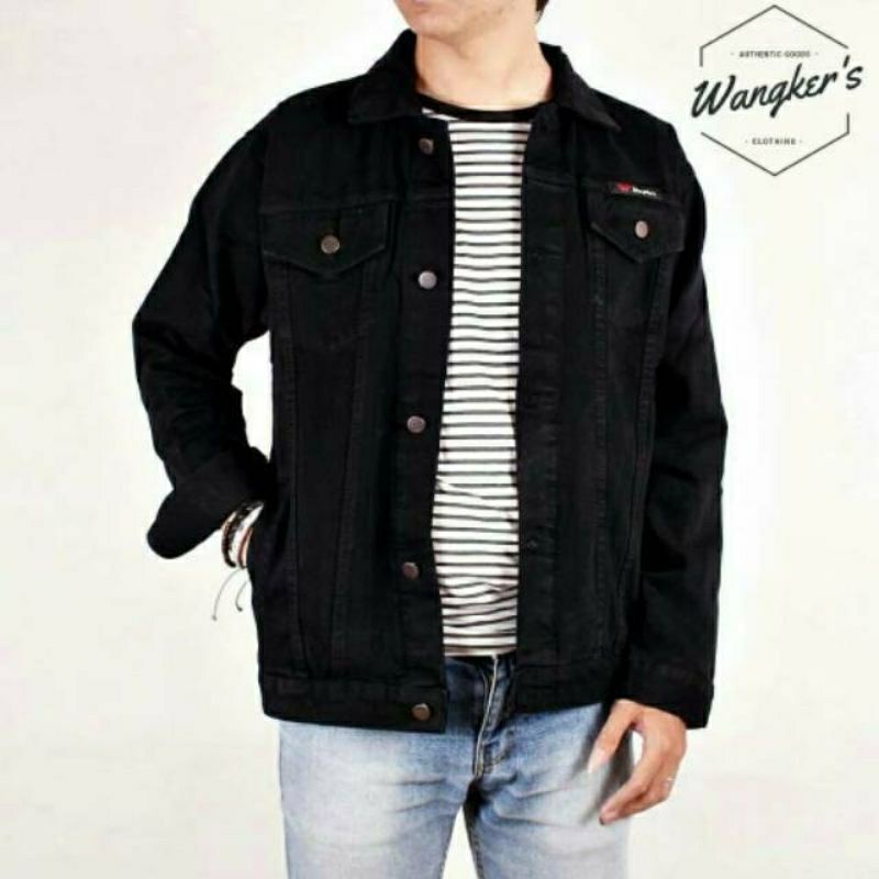 JAKET JEANS PRIA WANITA LEVIS HITAM BEST SELLER SANDWASH DILLAN GROSIR MURAH