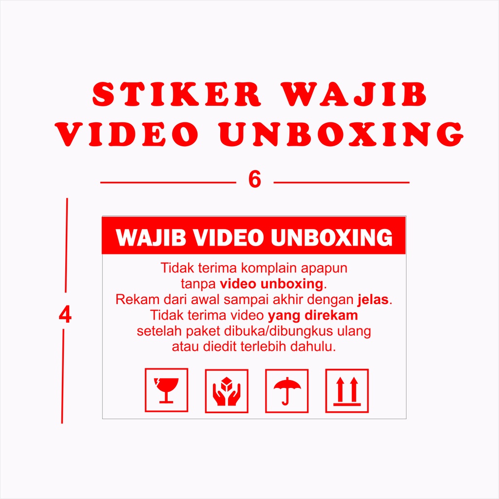 

Stiker Wajib Video Unboxing Murah