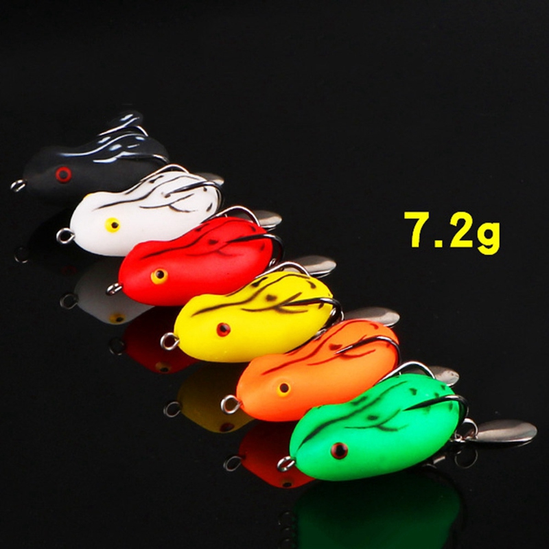 Shengyao 270Pcs New Sequin Frog Umpan Pancing Soft Fishing Lure 4.5cm/7g Swimbait Ikan Bass Bait Kail