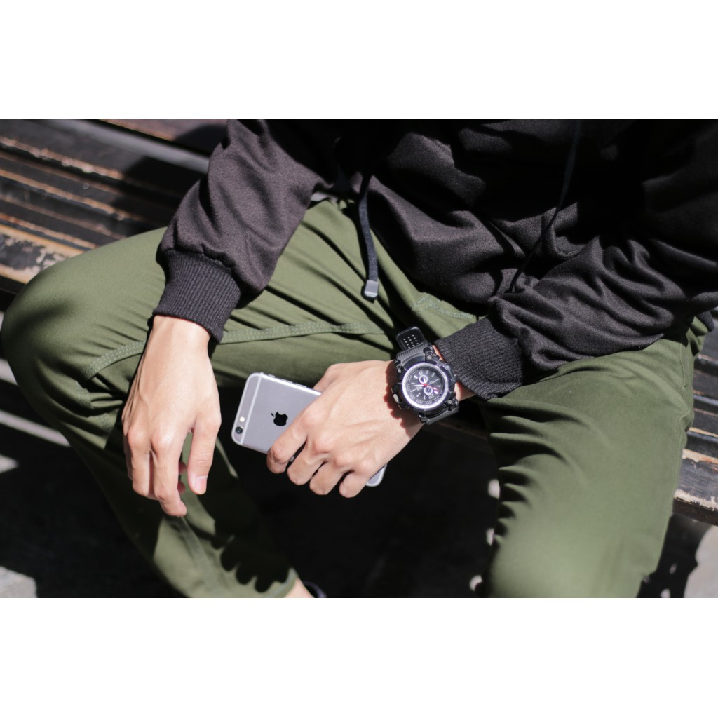 Celana Chino Panjang Realpick Poto Bahan Cattun Combet Daimend Warna Hijaw Army