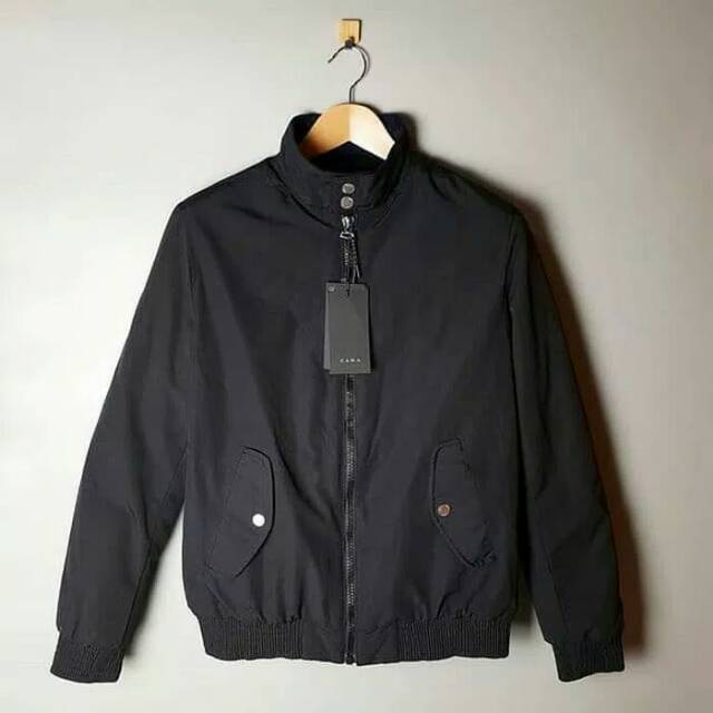 zara man black jacket