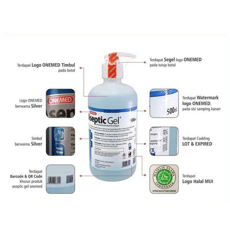 HAND SANITIZER GEL 1 LITER / ASEPTIC GEL 1 LITER - ONEMED