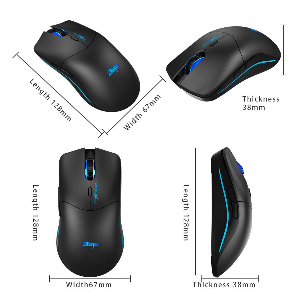 F-22 Wireless Optical Mouse 2.4Ghz 3200 DPI AA Battery