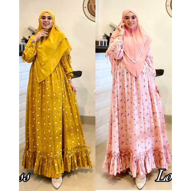 Lora Dress Set Syari By Hijabika
