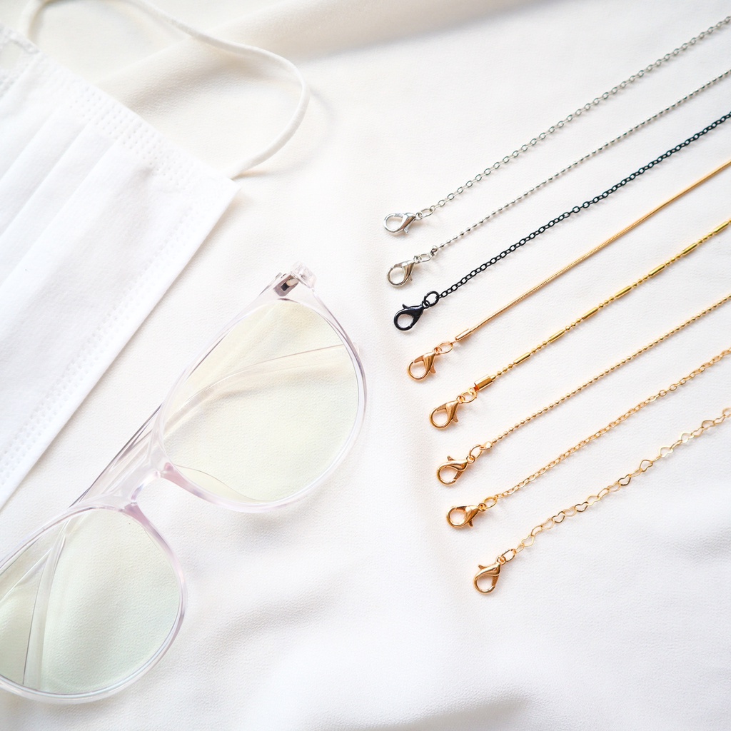 Sunglasses Chain Eyeglasses Chain Neck Straps Lanyards Pearl Mask Chains Anti-lost Fashion Eyewear Jewelry for Women Sweet Heart Jewelry