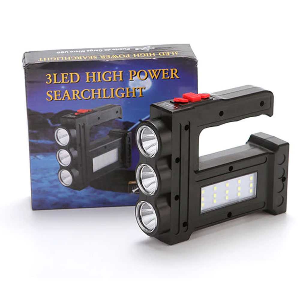 Senter LED Flashlight Torch Waterproof USB Rechargeable 3 XPE COB Lamp Super Terang Flash Light Outdoor Berkualitas