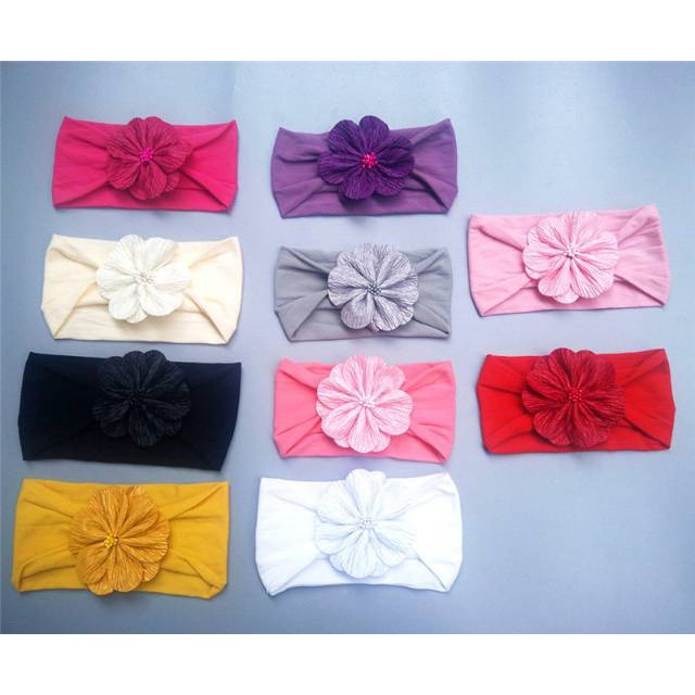 Bandana Bayi Motif Bunga / Bando Bayi / Headwrap / Baby Headband / Aksesoris Rambut