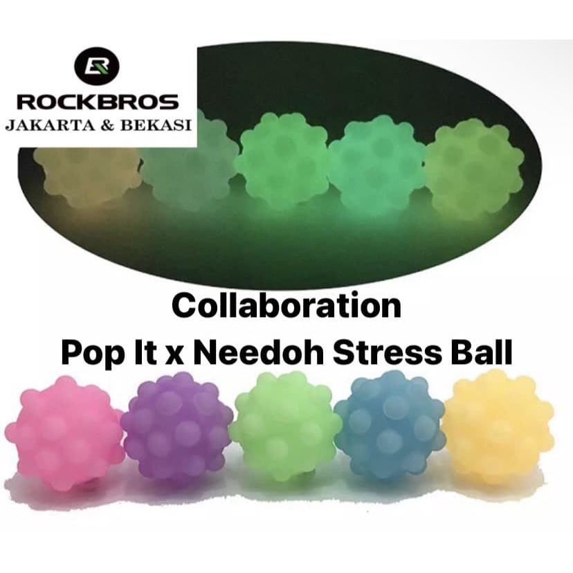 Bola Pop It Ball Needoh Stress Ball 3D Squishy New Fidget Toy Mainan Anak Viral Sensory Toys ADHD Autism Poppy