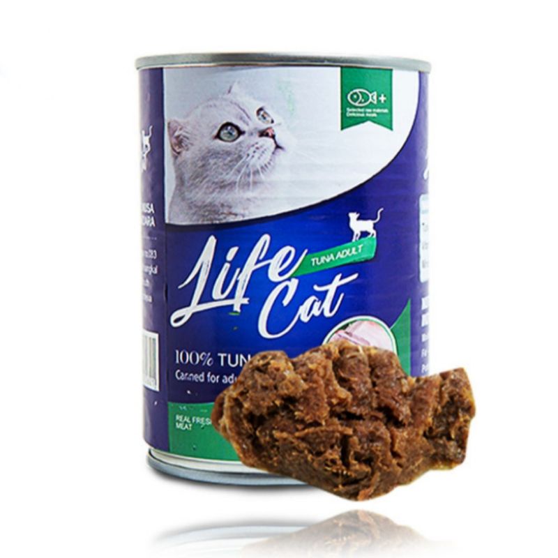 Life Cat Kaleng Makanan Kucing Basah 400 Gr x 24 (1dus) life cat kaleng - ADULT TUNA