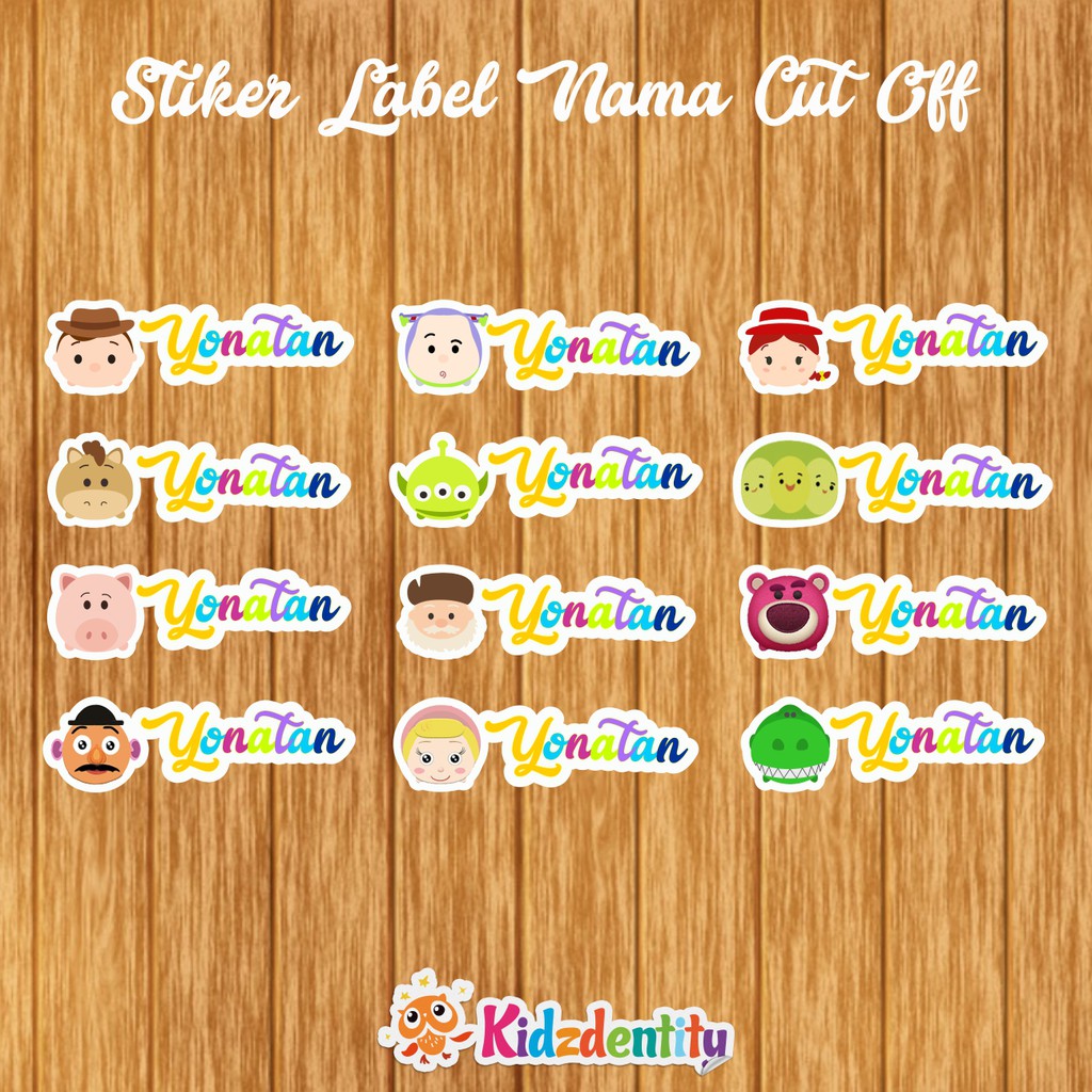 

STIKER NAMA CUT OFF TSUM-TSUM TOY STORY