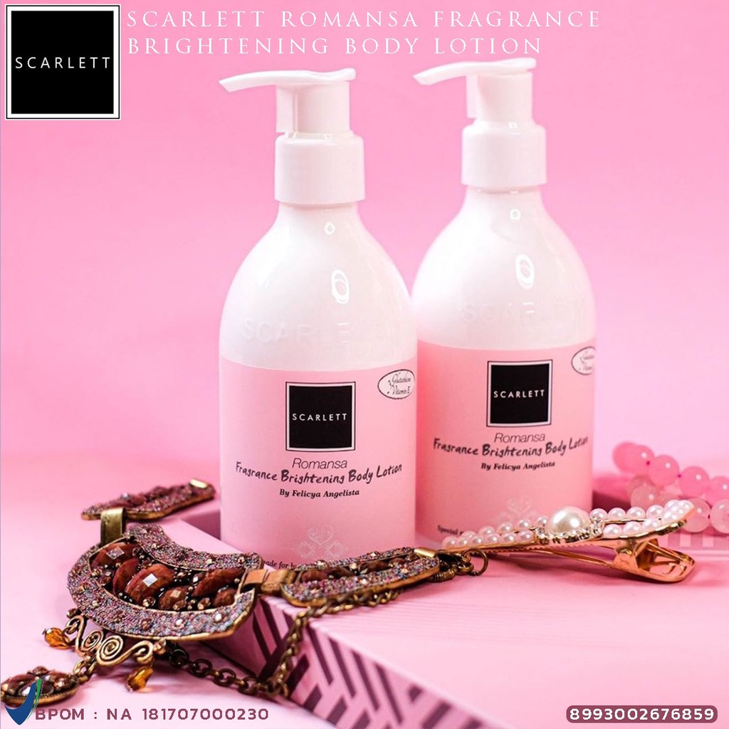 SCARLETT WHITENING BODY LATION ROMANSA hand and body lotion original