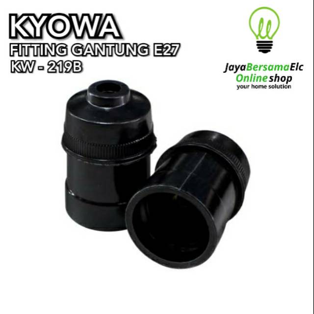 Fitting Lampu Gantung KOSS / KYOWA Hitam KW - 219B