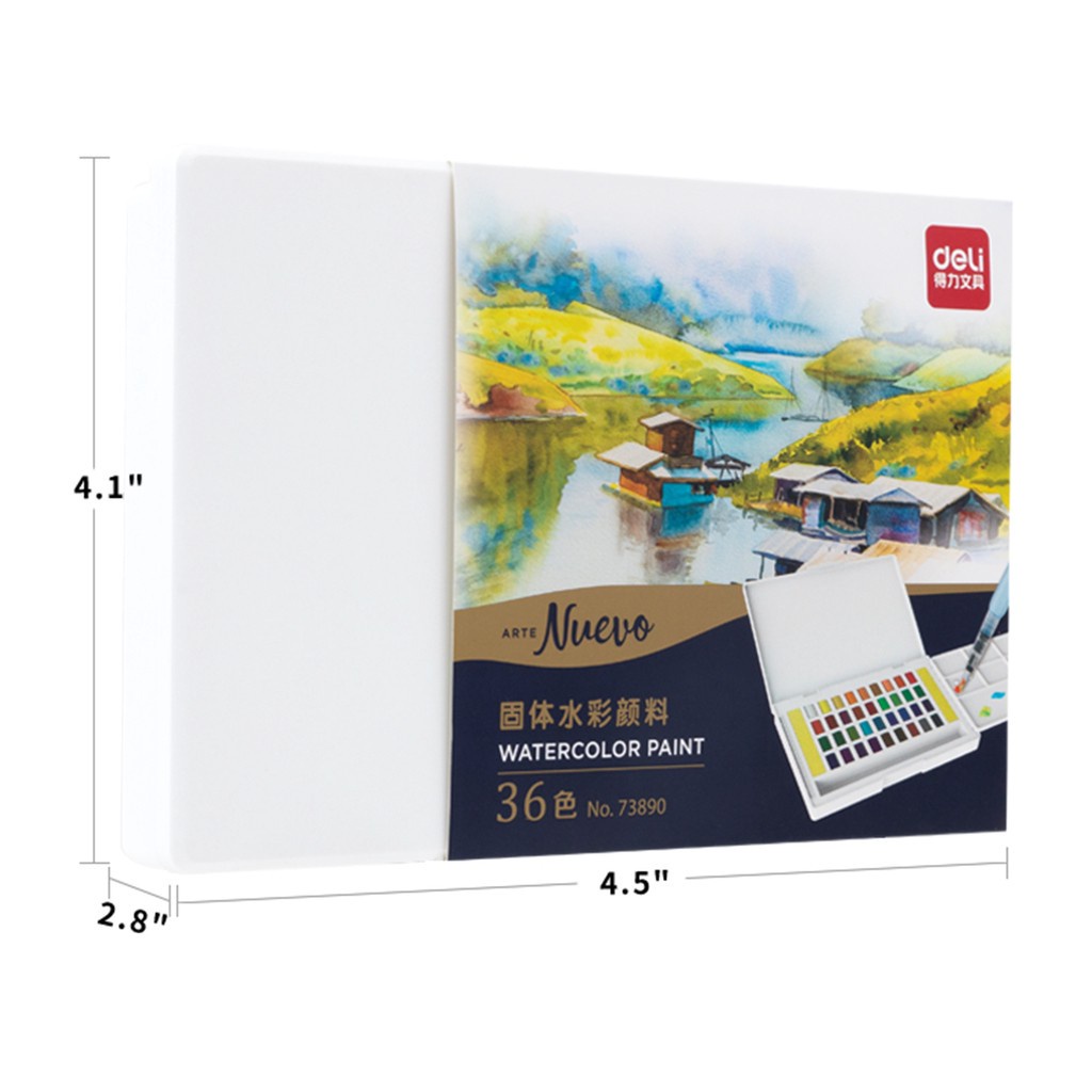 

Deli 73890 Watercolour Paint Cat Air Padat 36 Warna Kemasan Kotak