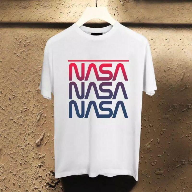 Fourfashion Kaos Pria Kaos Distro NASSSA TRIPLE White FN335