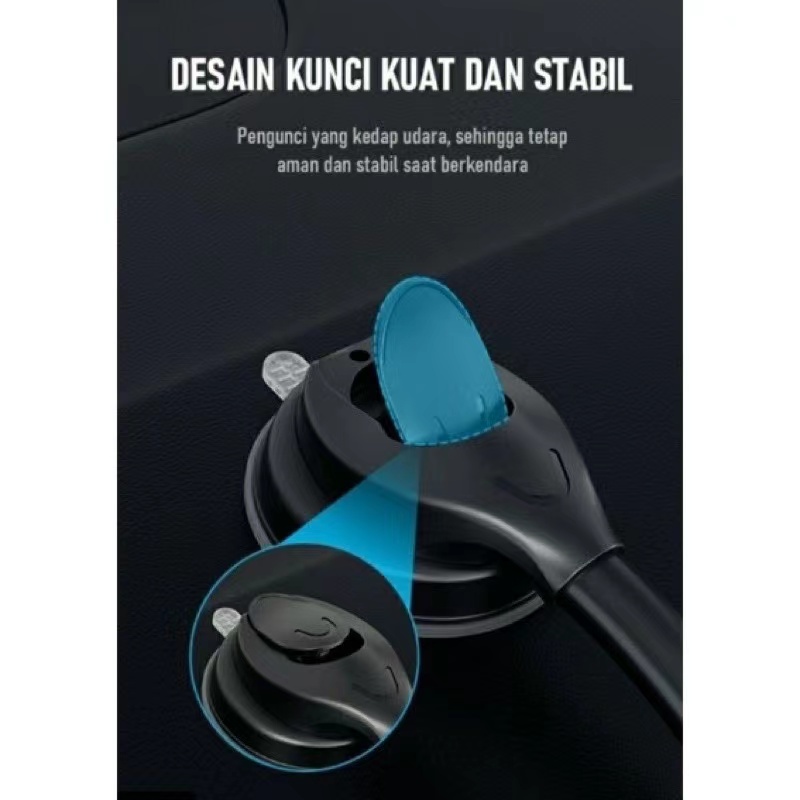 ROBOT CH16 Holder HP Mobil Dashboard Mount Bracket Universal Suction - ORIGINAL GARANSI 1 Tahun