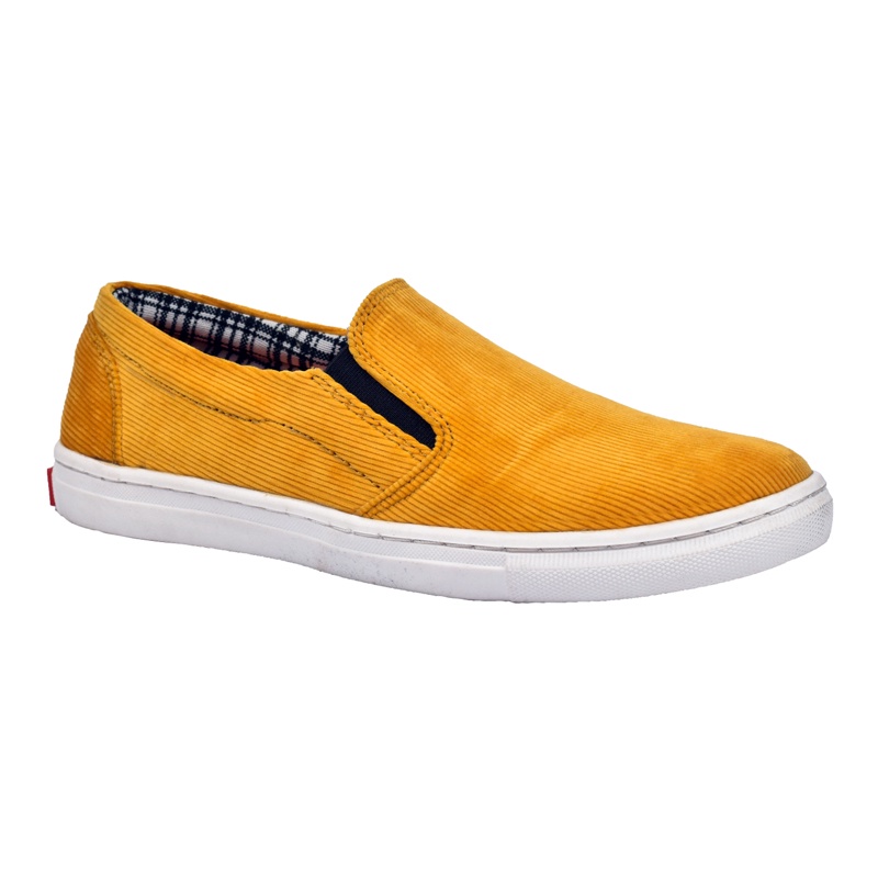 Morningbell - Sepatu pria slip on casual mojo LIGHT TAN WHITE SOLE