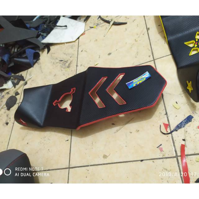 Jok vixion new nvl slim tipis modif lobang bolong