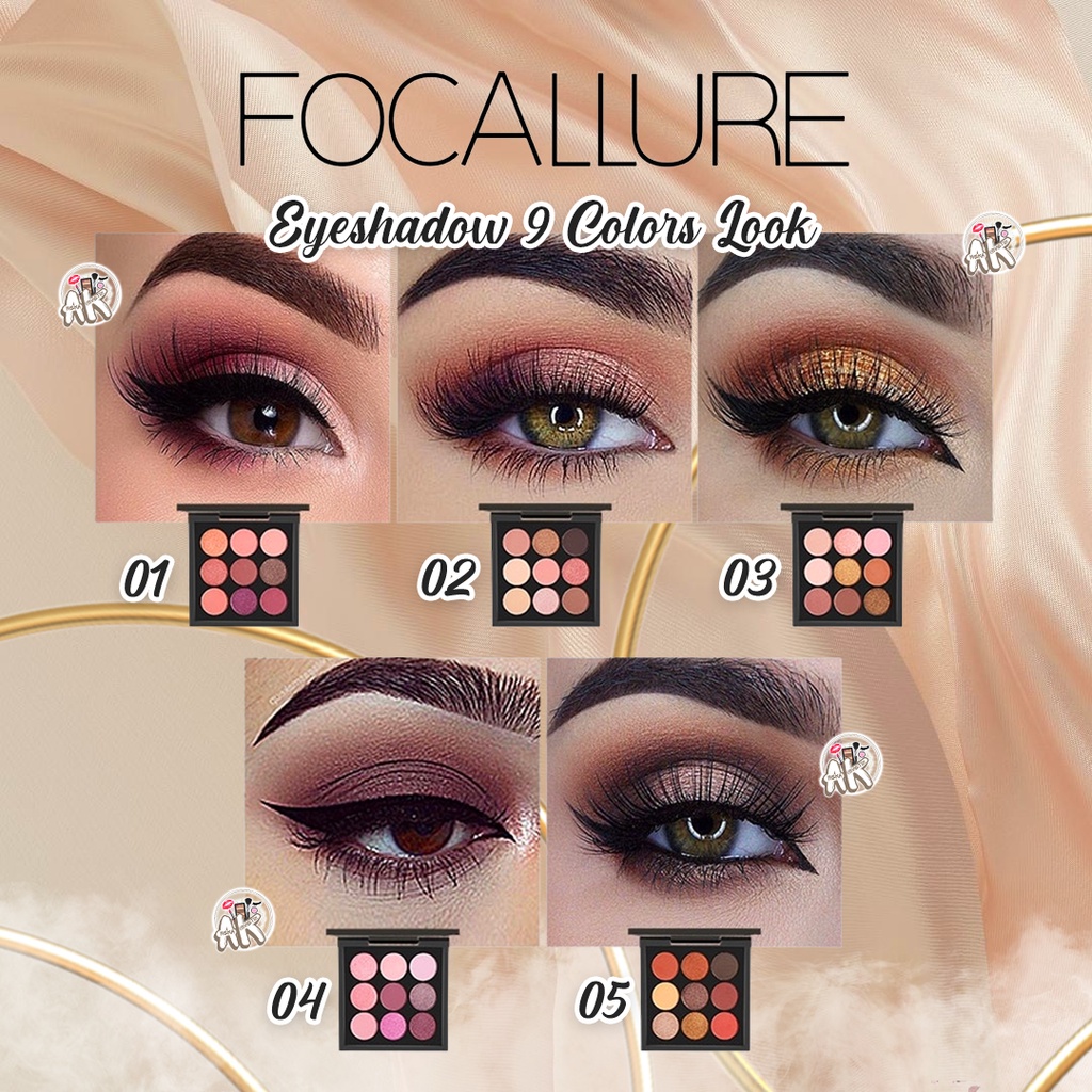 FOCALLURE MAKEUP SERIES ( EYEBROW CREAM / EYEBROW POWDER / EYESHADOW 9 COLORS / LOOSE POWDER )