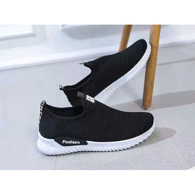 SEPATU SLIP ON TANPA TALI WANITA IMPORT RAJUT