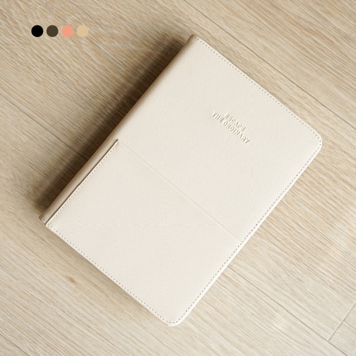 

[RESTOCK] KYUB Undated Planner Book with Leather Cover A5 - Escape the Ordinary - Beige
