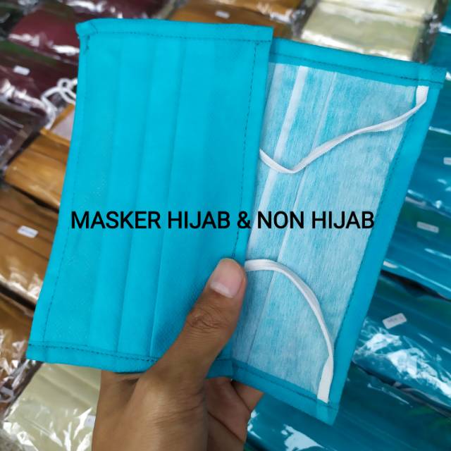 (COD) Masker kain polos 2ply/masker hijab