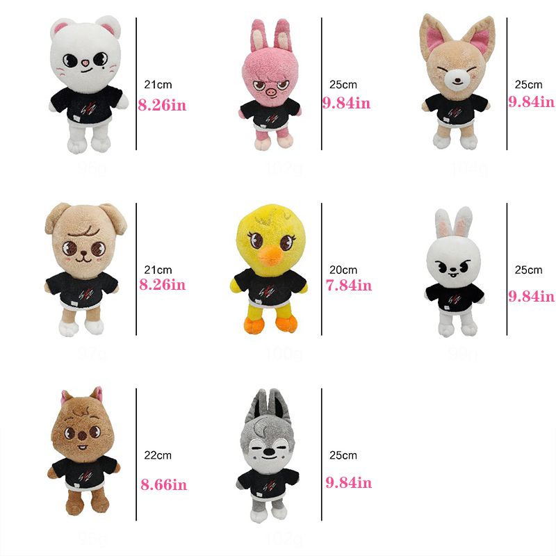 Skzoo Plush Toys Stray Kids Stuffed Animal Cartoon Plushies Doll Toy 25cm