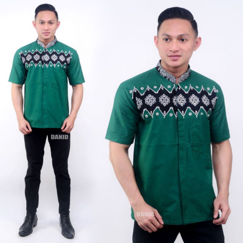 Baju koko batik pria lengan pendek terbaru keren