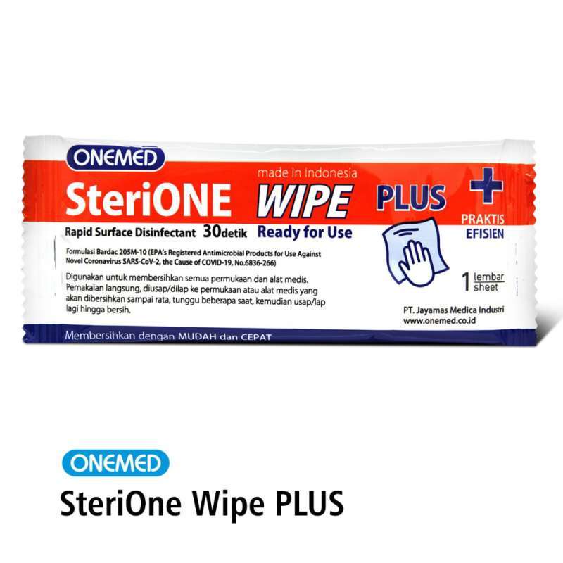 Sterione Wipe Plus Tissue Desinfektan OneMed Box Isi 50pcs OJ2