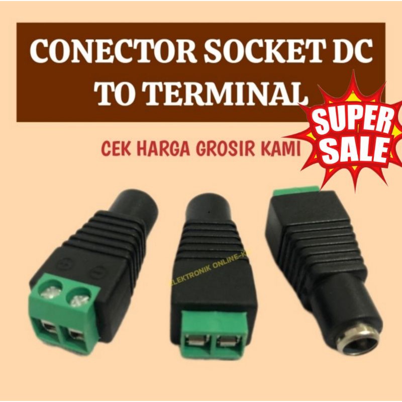 CONECTOR SOCKET DC TO TERMINAL