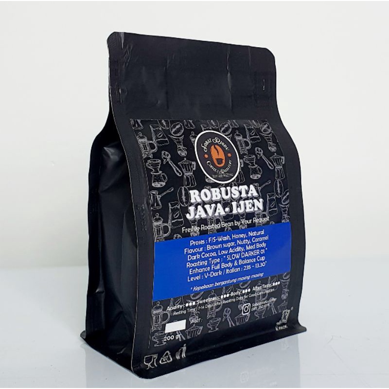 

ROBUSTA JAVA IJEN ROASTED BEAN COFFEE KOPI BIJIAN GILING BUBUK