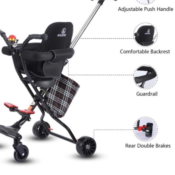 ➨ SPACE BABY STROLLER BUTTERFLY HANDLE KURSI DORONGAN BAYI LW 011 EXOTIC MAGIC STROLLER PASIFIC ET L