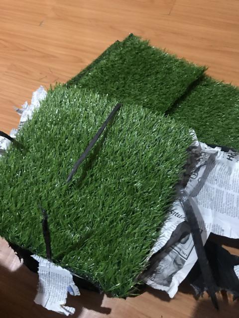Rumput Sintetis Swiss Ukuran 25x25cm Tebal 3cm Full Green