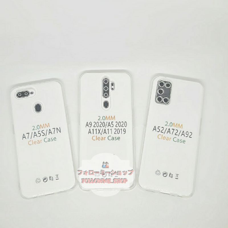ORI Oppo A5 2020 A9 2020 Reno 2F 2Z 3 4F 4 4Pro Clear Case TPU / Casing Bening Transparan PA (TA)