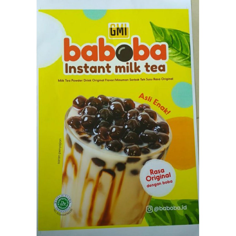 BABOBA instant milk tea / 1 renceng isi 10 sachet