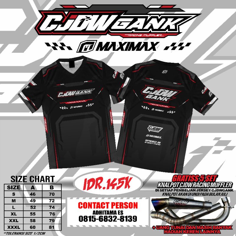KAOS JERSI CJDW GANK DAN JAKET JERSI CJDW GANK