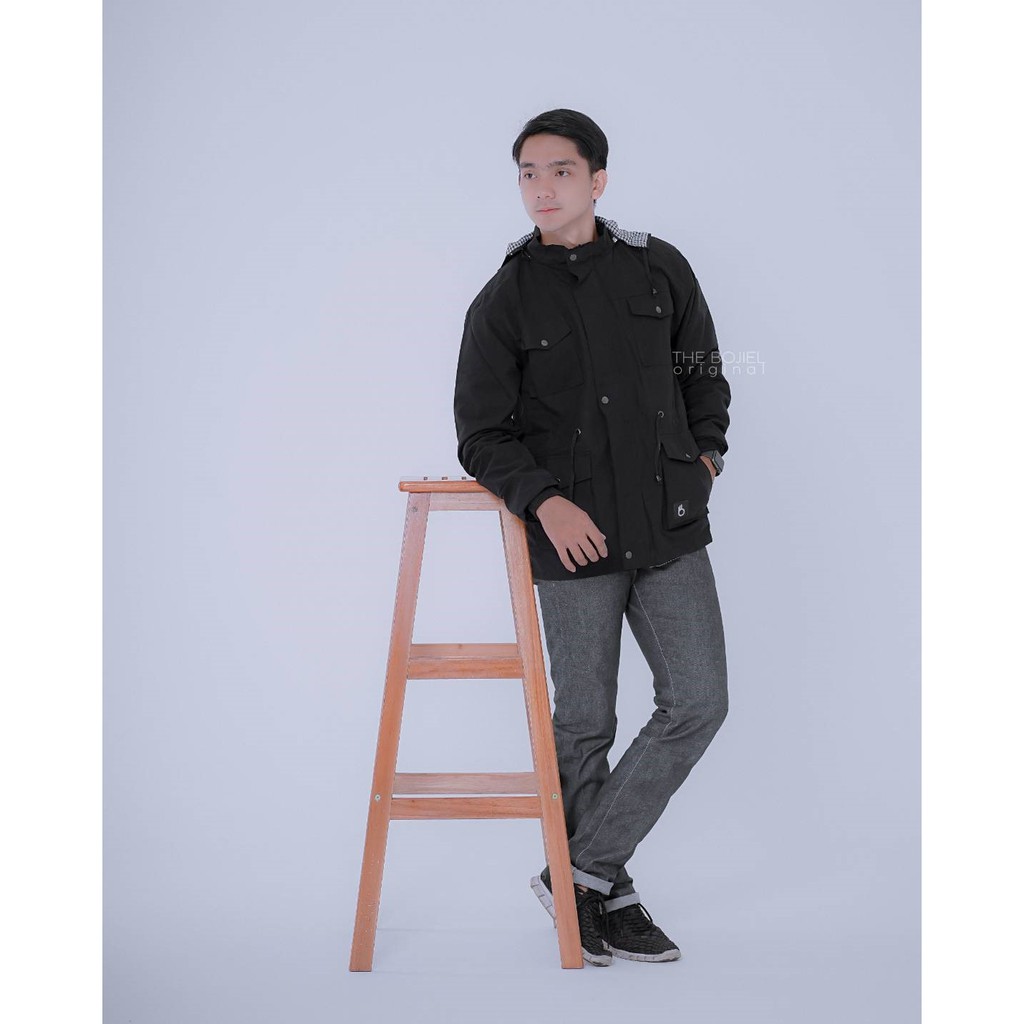 JEC Jaket Parka Pria Akrilik Full Premium | Jaket Kanvas | Parka Polos | Jaket Gunung