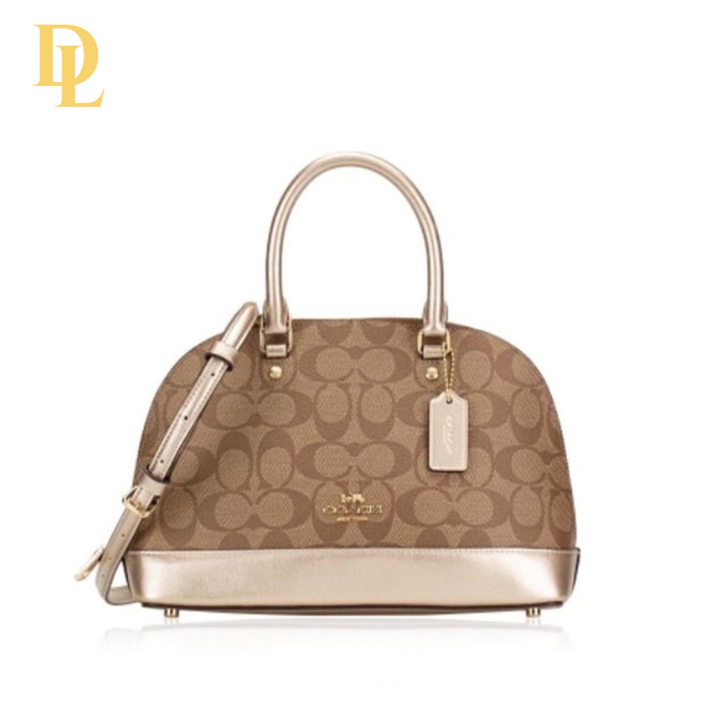 Coach Mini Sierra Satchel In Signature Canvas Light Gold (F31156)