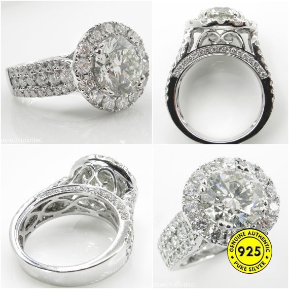 Cincin S925 Sterling Silver Hias Berlian Untuk Wanita