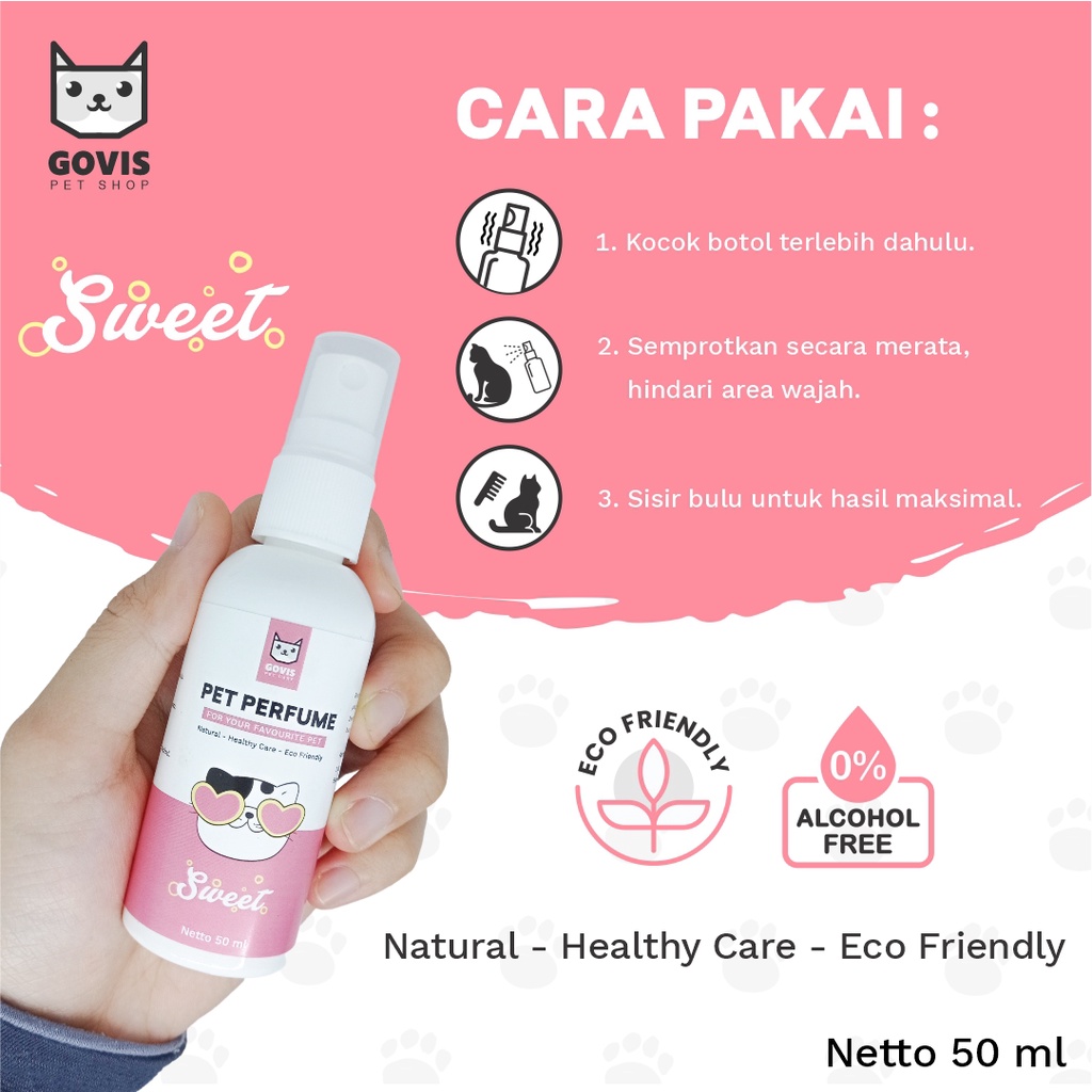 Parfum Kucing Pengharum Bulu Anabul 3 in 1 Kemasan Spray 50 ML