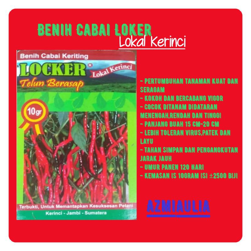 Benih Cabe Keriting Locker 10gram / Bibit Cabai