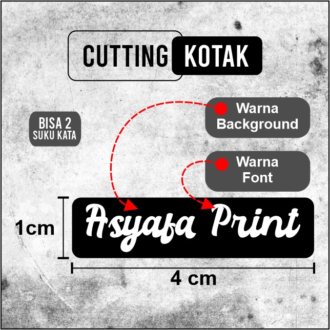 

Stiker Nama Label Printing DTF Poliflex Sablon Setrika Satuan Bebas Font untuk Kain Kaos Murah Anti Luntur