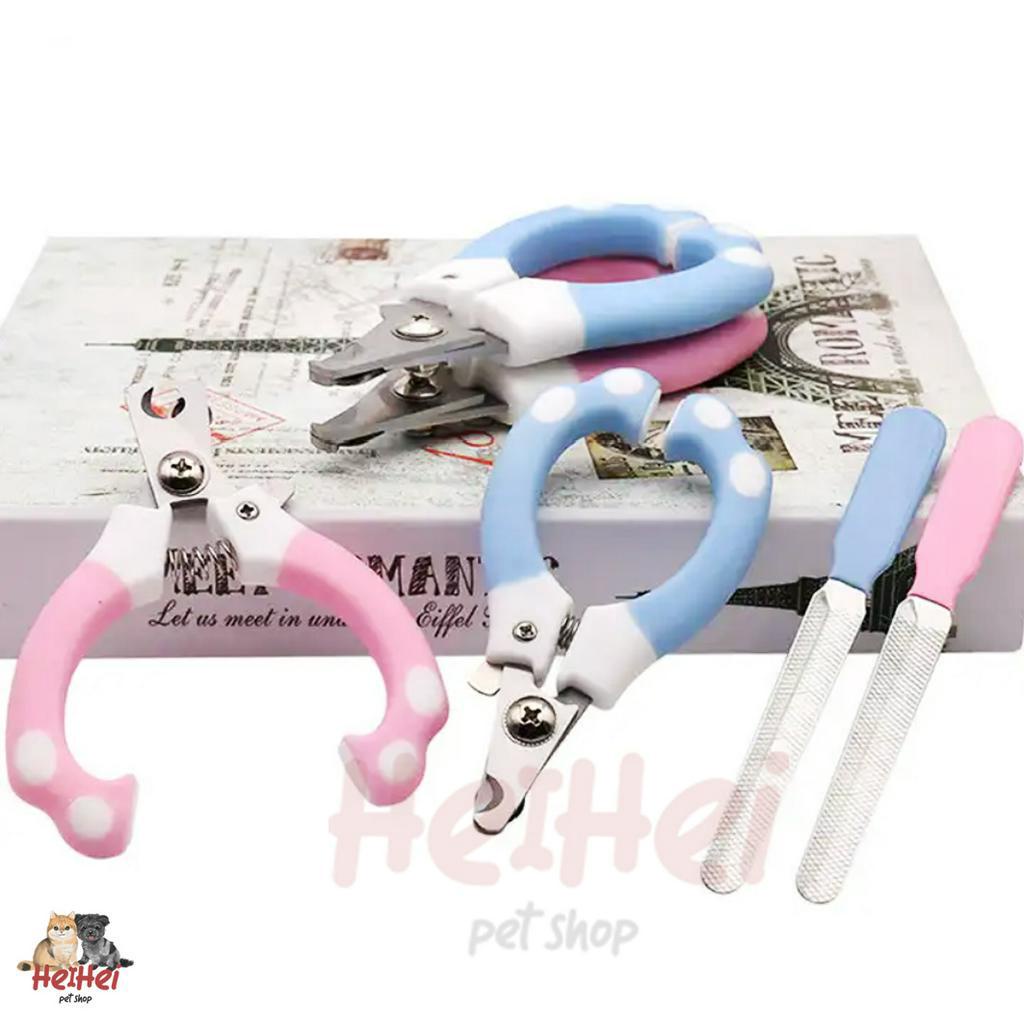 Pet Nail Clipper Kitty Set - Gunting Kuku + Alat Kikir Kucing Anjing Hewan