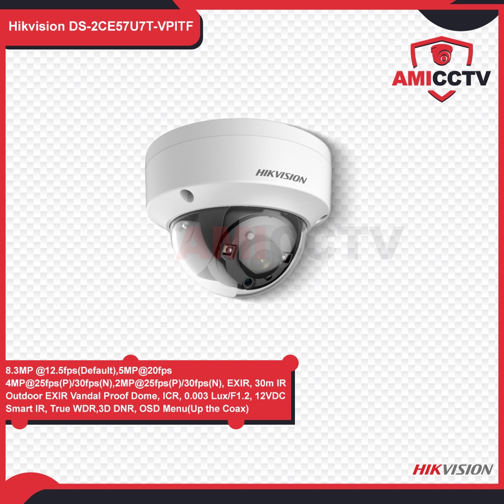 Camera CCTV Hikvision 8,3MP Indoor DS-2CE57U7T-VPITF