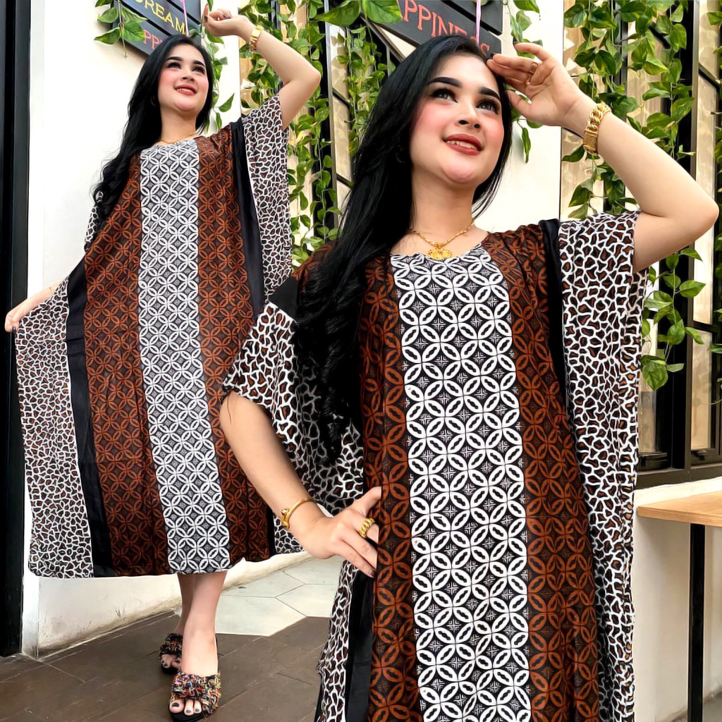 BATIK WANITA DASTER LOWO KELELAWAR RAYON JUMBO MURAH BIG SIZE XXL ( BATANGAN MONOCROM SELLA RISTY SHONA MBOKE ) KEKINIAN BUMIL SERUT DEPAN MURAH ADEM