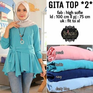 Gita Top Baju  Kekinian  Cewek Murah Wanita  Atasan Blouse 